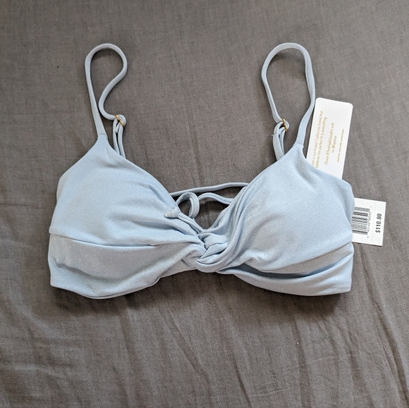 L*Space Ringo Nancy Lee Bikini Set Shimmer Sky Blue - Picture 4 of 9